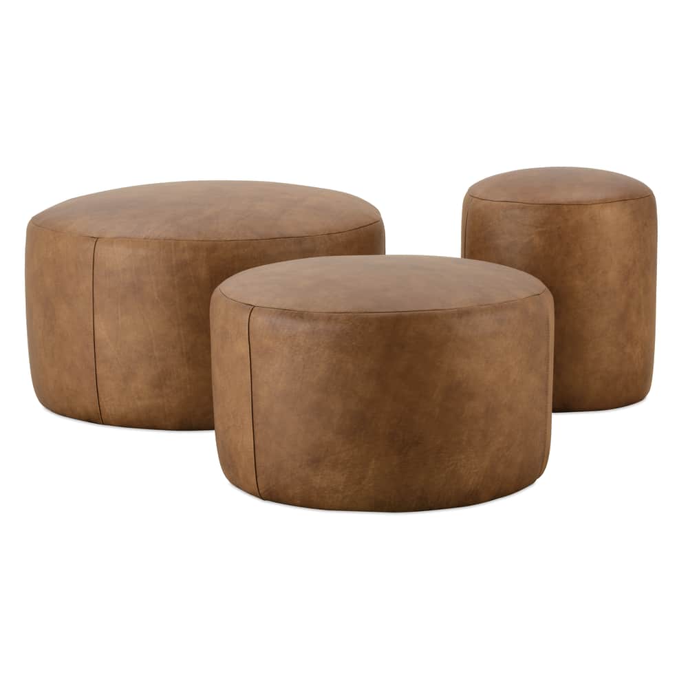 Cleo Leather Ottoman
